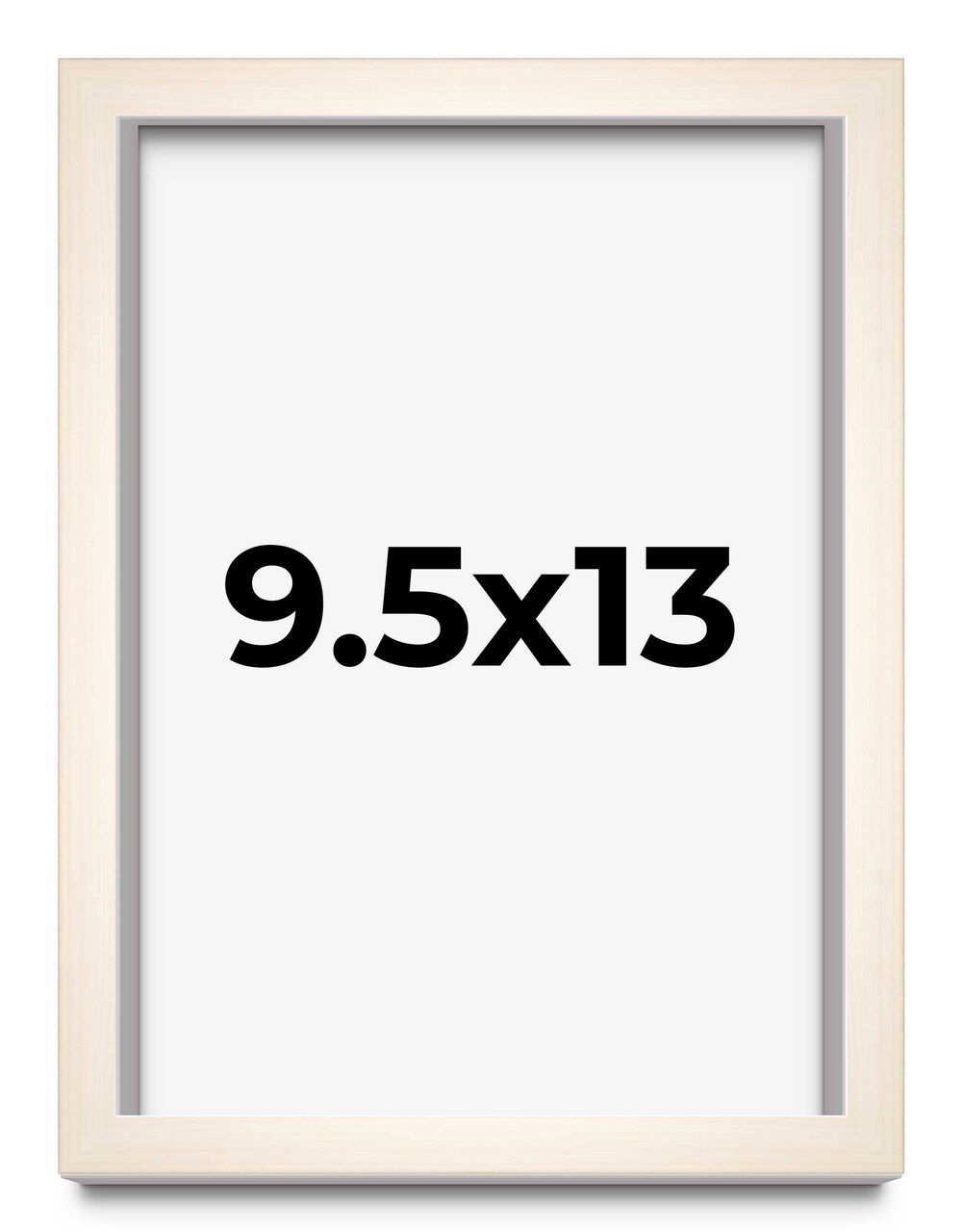 Photo Size Modernist White Picture Frame - UV Acrylic, Foam Board Backing, Hanging Hardware